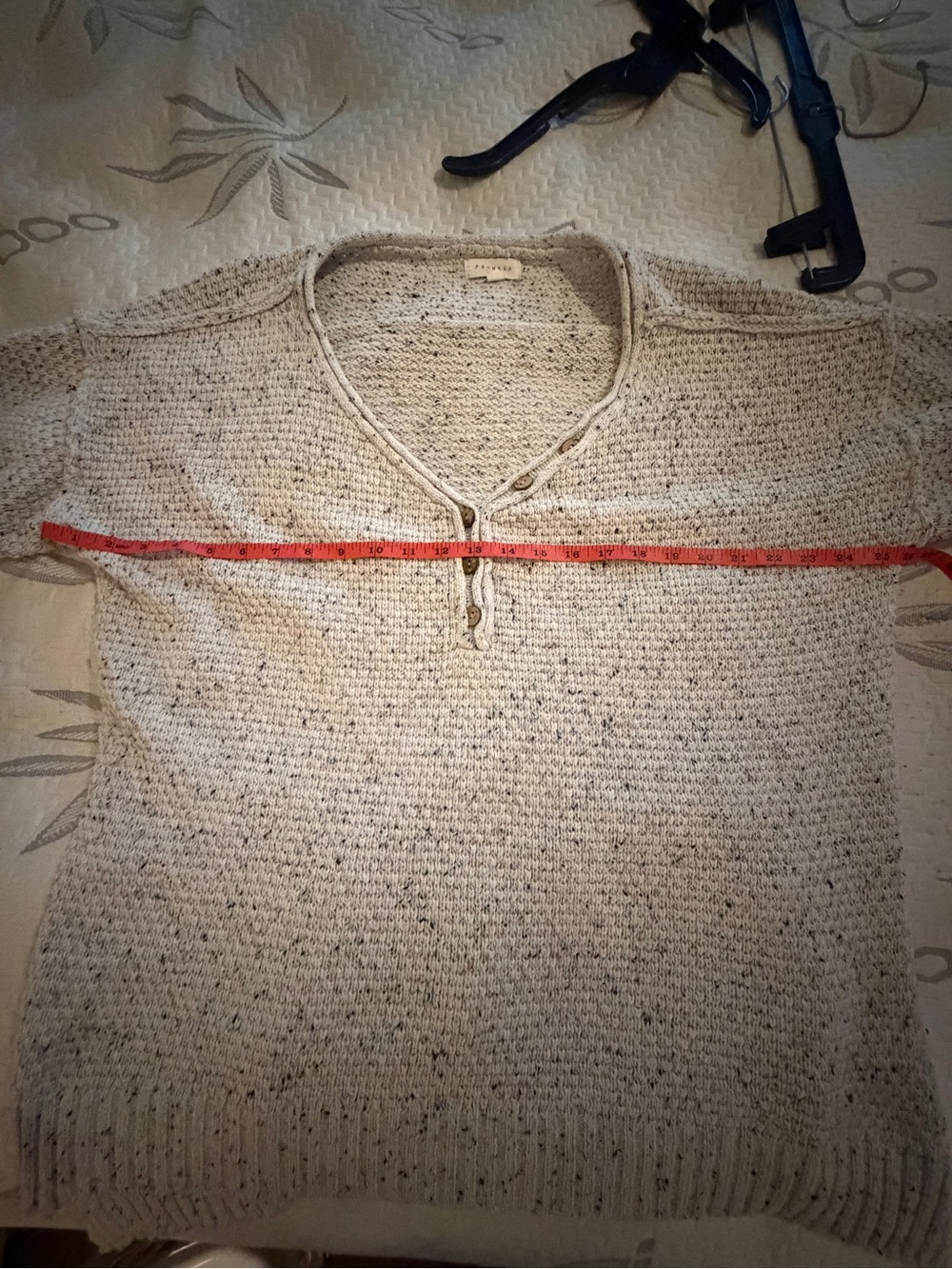 Vici Laurel Oversized Knit Roll-Up Henley Sweater - Picture 9 of 10